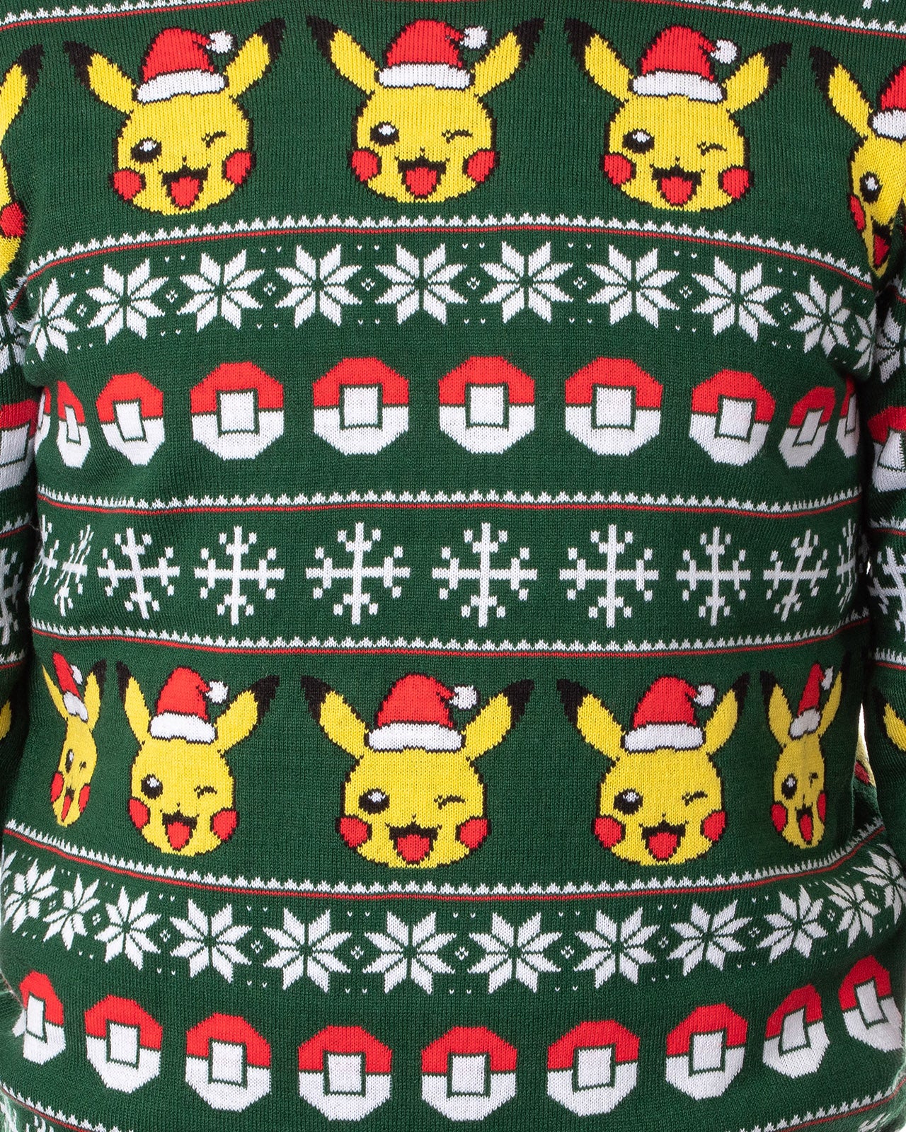 Pokemon Men's Santa Pikachu Holiday Fair Isle Ugly Sweater for Christmas