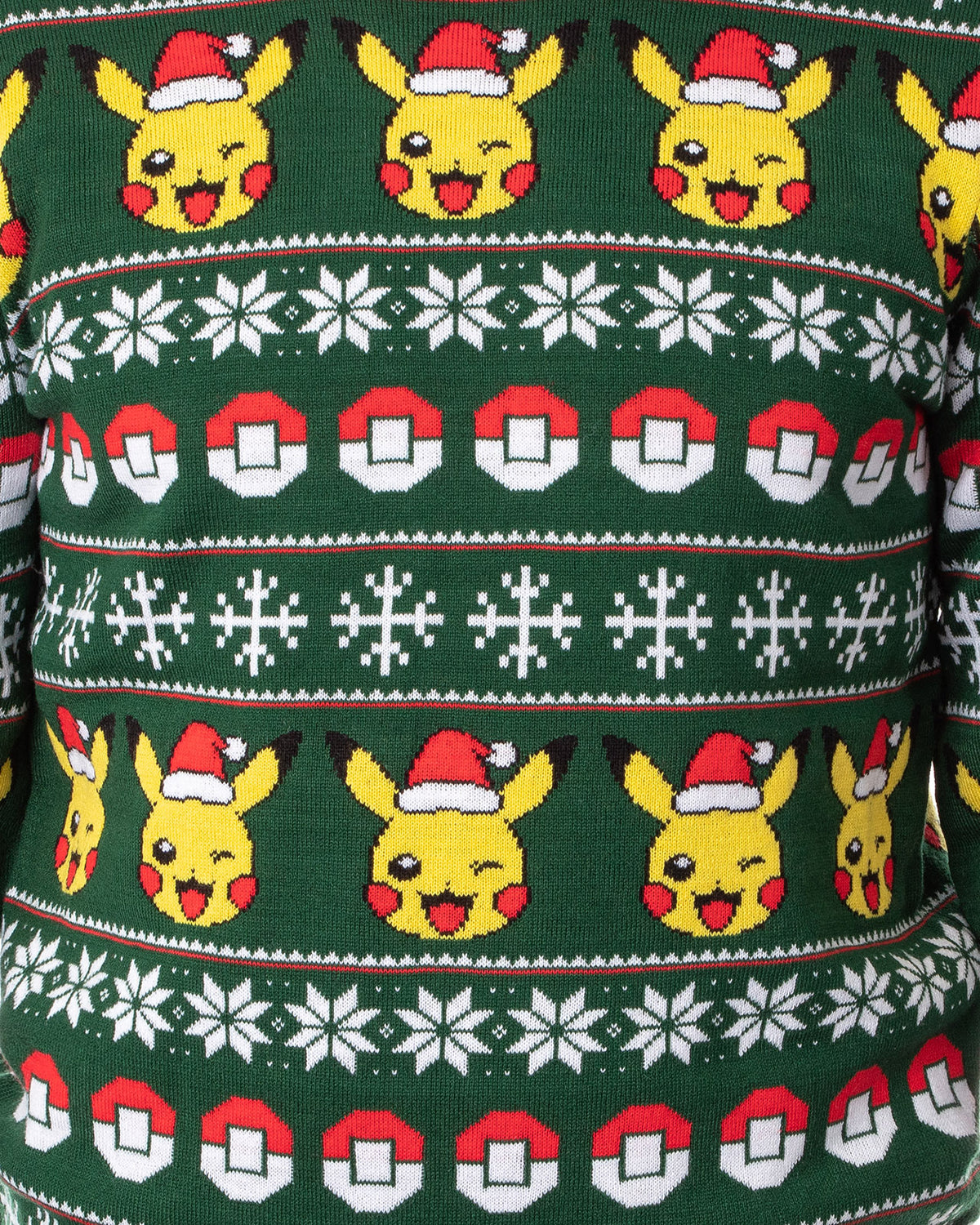 Pokemon Men's Santa Pikachu Holiday Fair Isle Ugly Sweater for Christmas