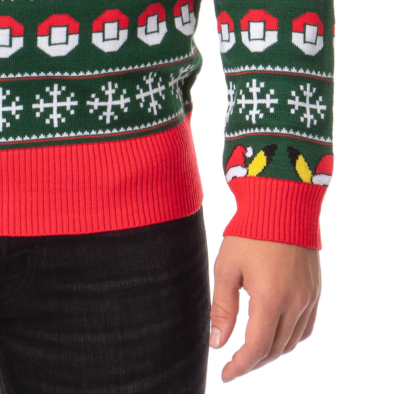 Pokemon Men's Santa Pikachu Holiday Fair Isle Ugly Sweater for Christmas