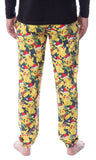 Pokemon Mens' Pikachu Christmas Santa Toss Print Sleep Pajama Jogger Pants