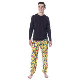 Pokemon Mens' Pikachu Christmas Santa Toss Print Sleep Pajama Jogger Pants