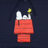 Peanuts Women's Snoopy And Woodstock Red Doghouse Pullover Hoodie