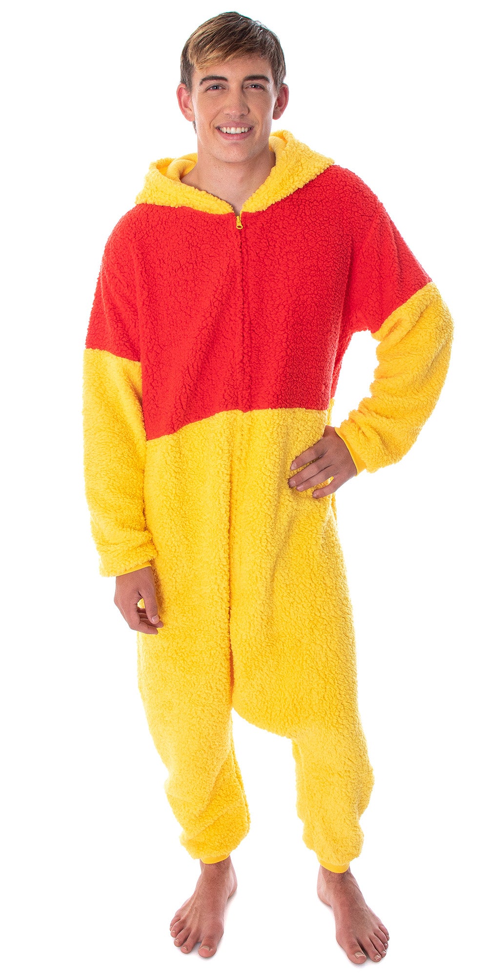 Disney Winnie The Pooh Adult Pooh Bear Costume Kigurumi Union Suit Pajama Outfit
