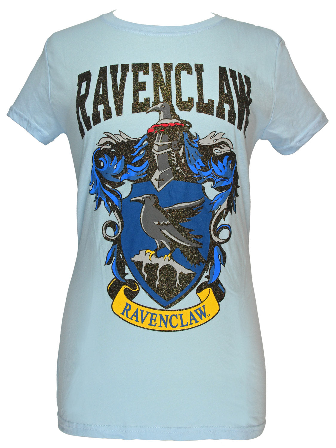 Harry Potter Ravenclaw House Juniors Blue T-shirt (Glitter Blue, XX-Large) Adult