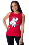 Disney Women's Juniors Big Hero 6 Hello I'm Baymax Muscle Tank Top