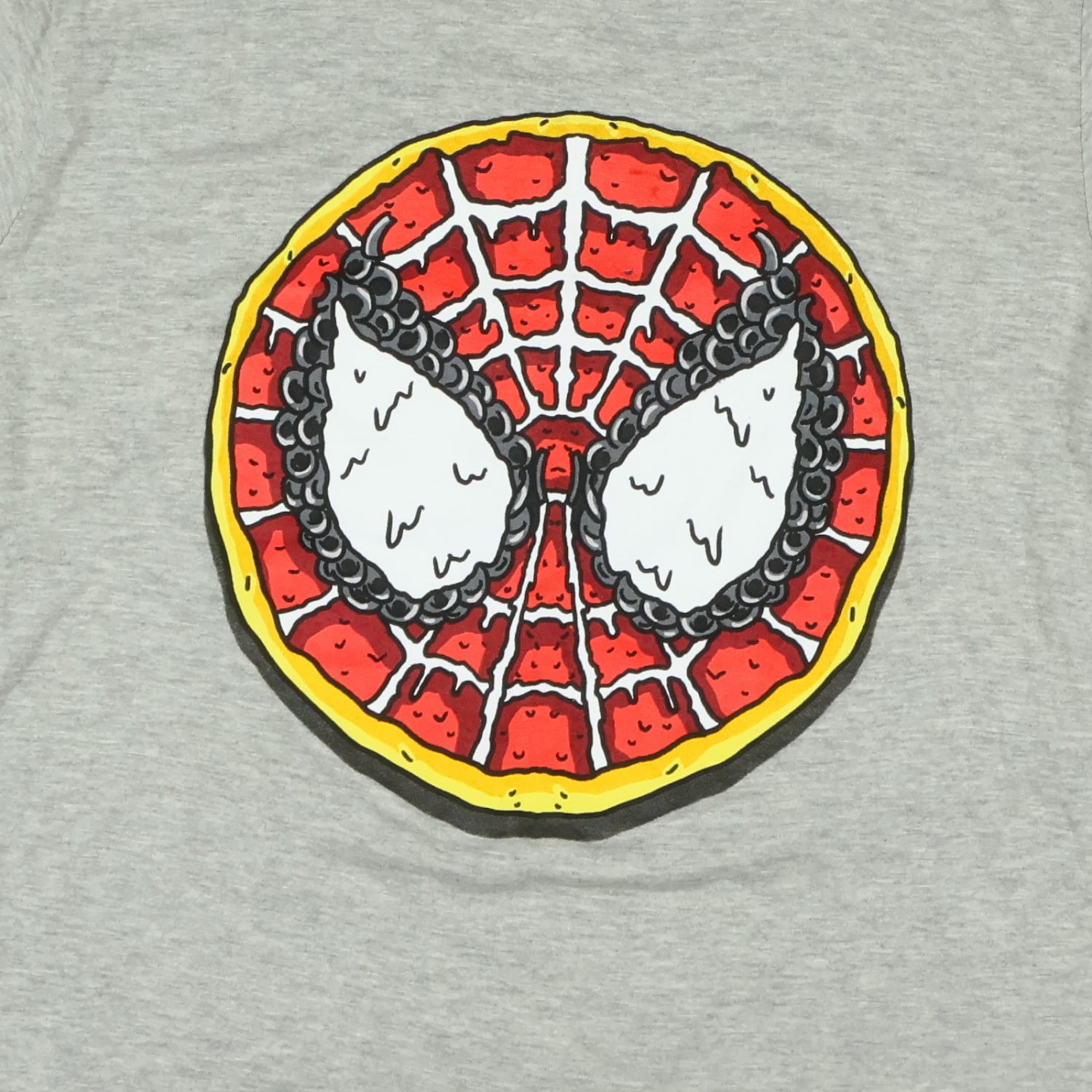 Marvel Spider-Man Shirt Boys' Pizza Face Short Sleeve Graphic Top