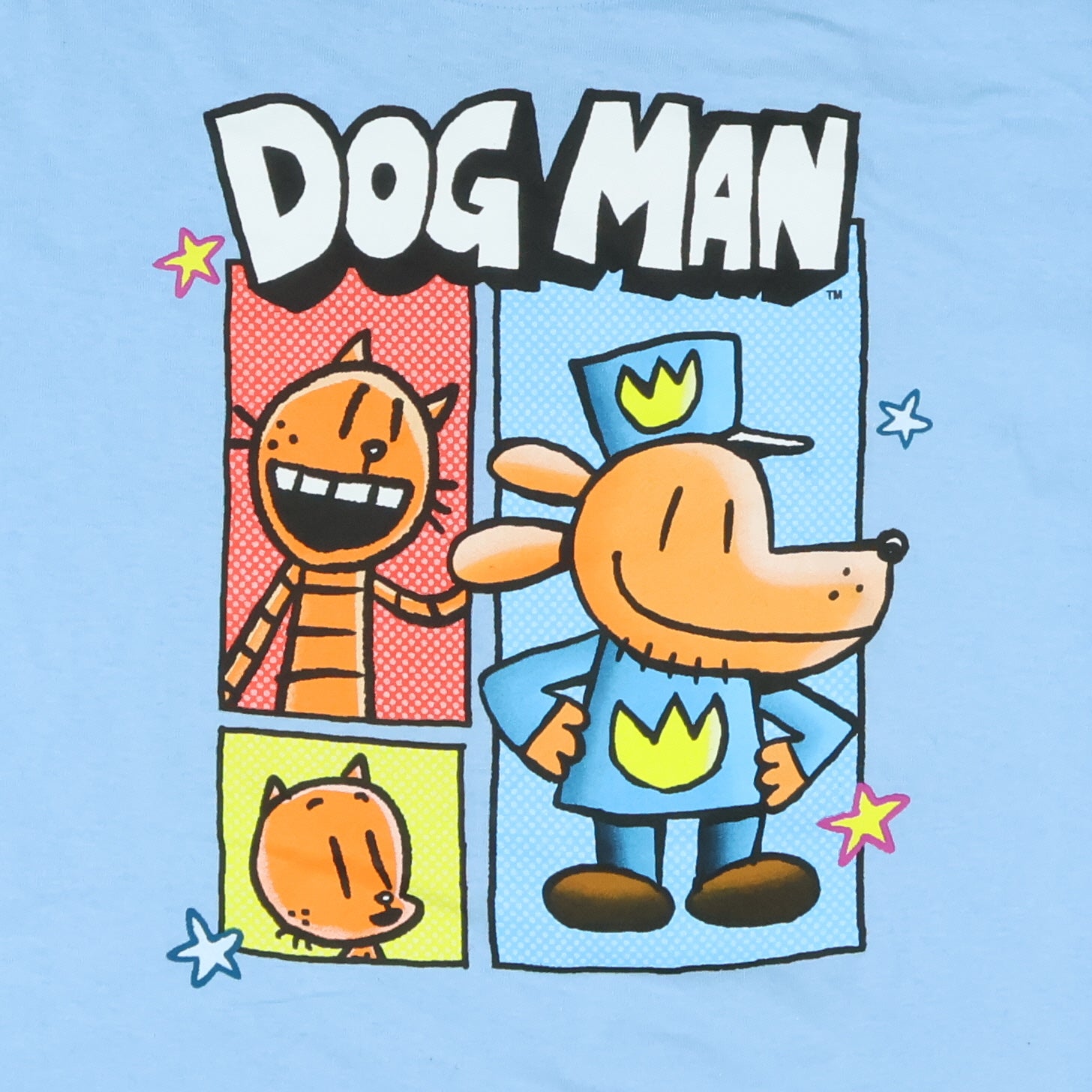 Dog Man T-Shirt Big Boys' Petey and Dog Man Short Sleeve Graphic Top