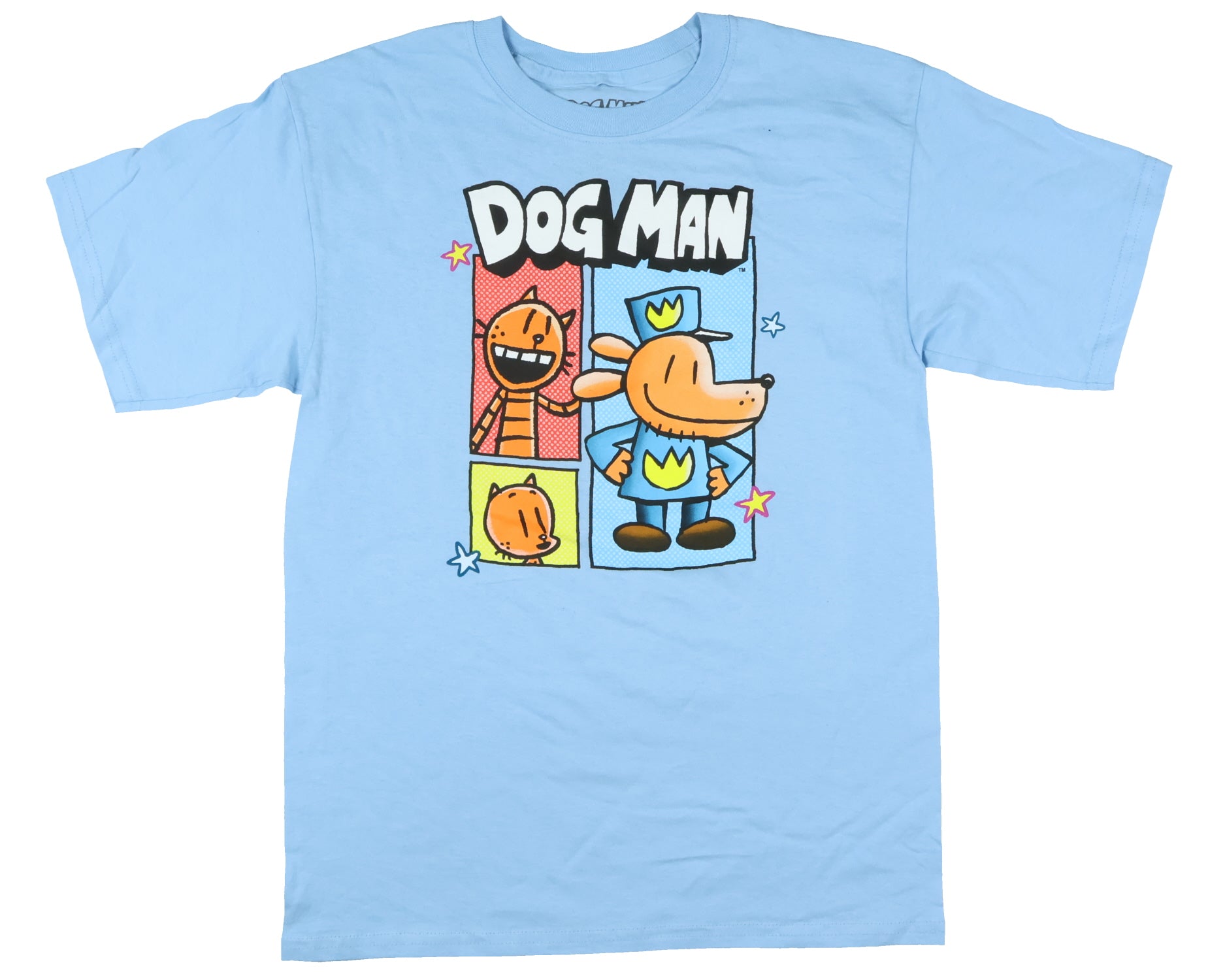 Dog Man T-Shirt Big Boys' Petey and Dog Man Short Sleeve Graphic Top
