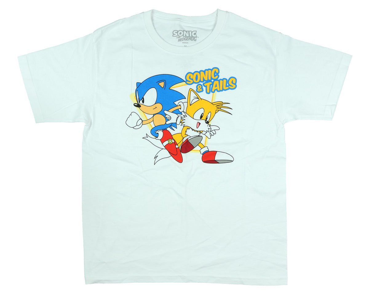 Sonic The Hedgehog T-Shirt Boys' Sonic & Tails Graphic Print Tee