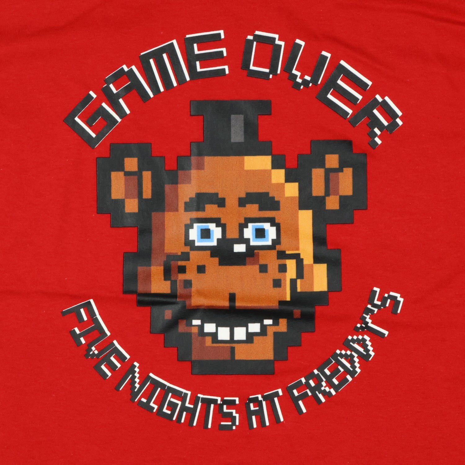 Five Nights At Freddy's T-Shirt Boys' Game Over Pixelated Design Tee