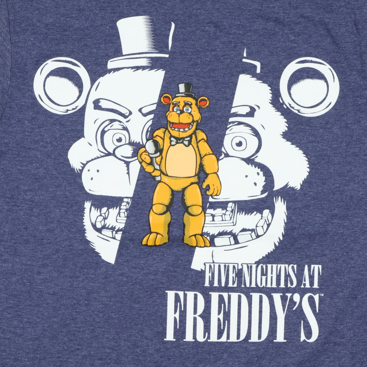 Five Nights At Freddy's T-Shirt Boys' Split Face Design Short Sleeve Top