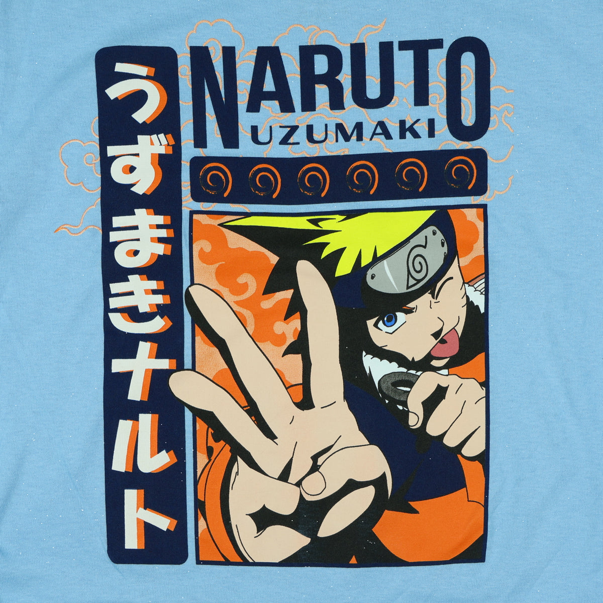 Naruto Uzumaki T-Shirt Boy's Tongue Out Pose Winky Face Short Sleeve Top