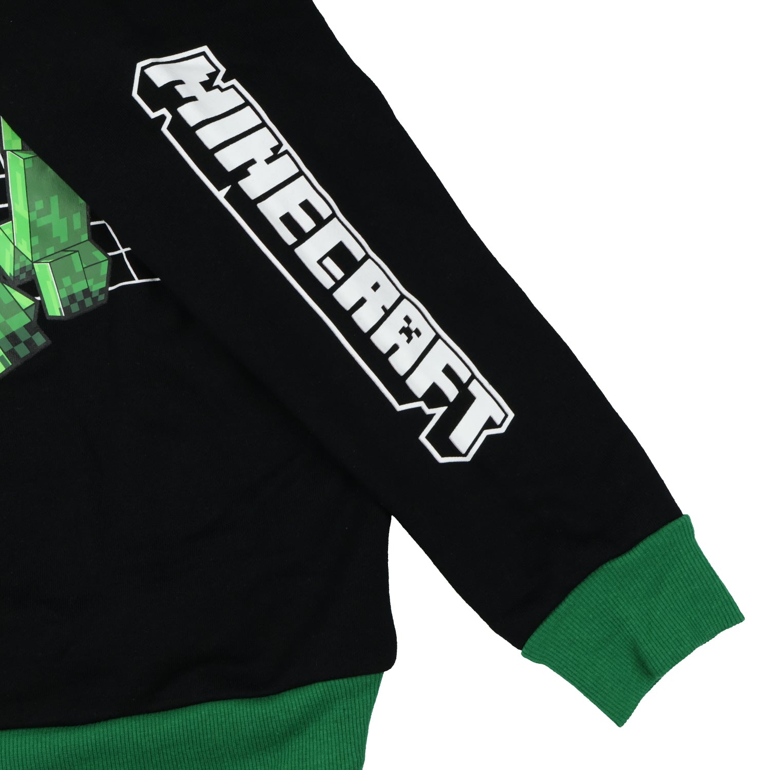 Minecraft Sweatshirt Boy's Creeper Fleece Lined Long Sleeve Pullover