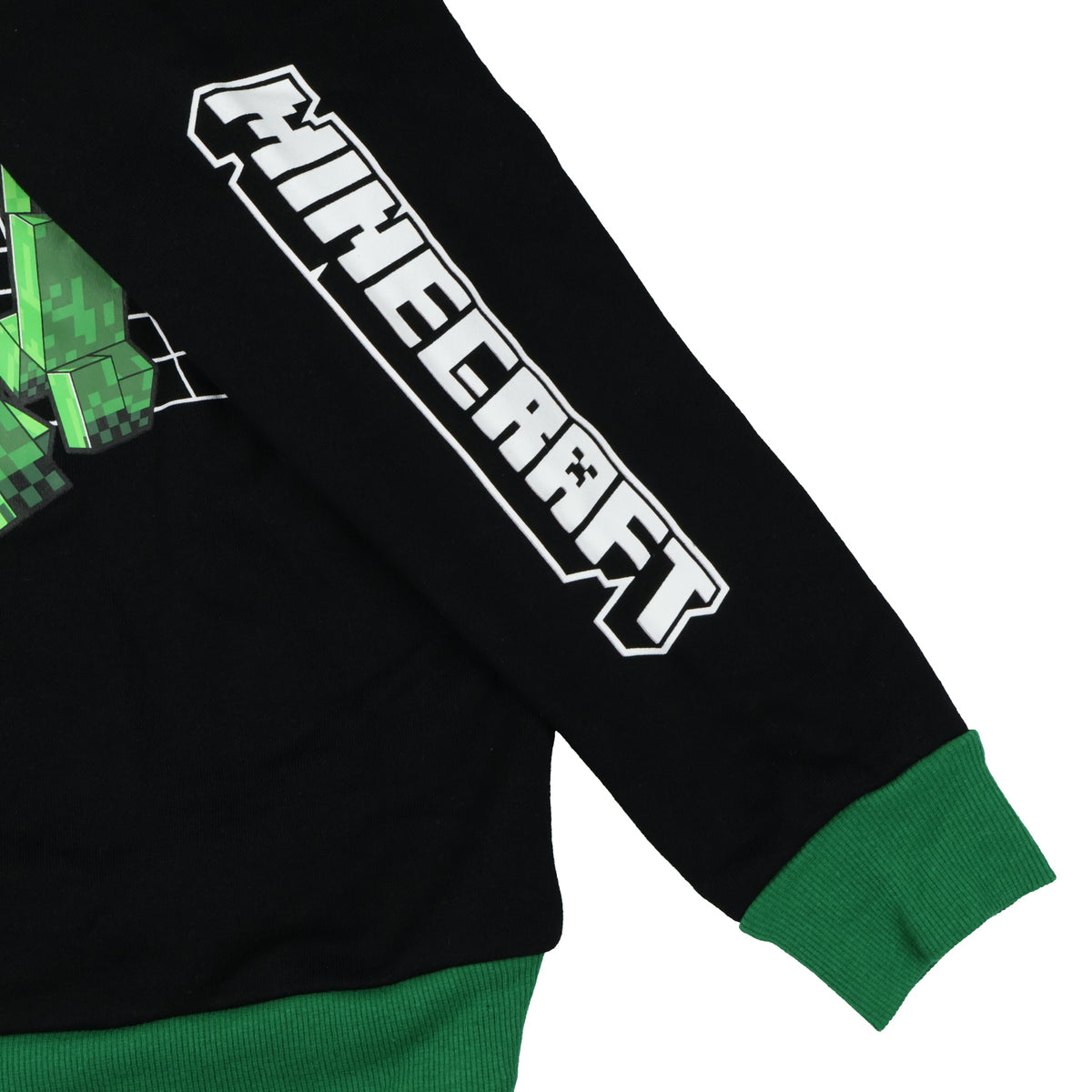 Minecraft Sweatshirt Boy's Creeper Fleece Lined Long Sleeve Pullover