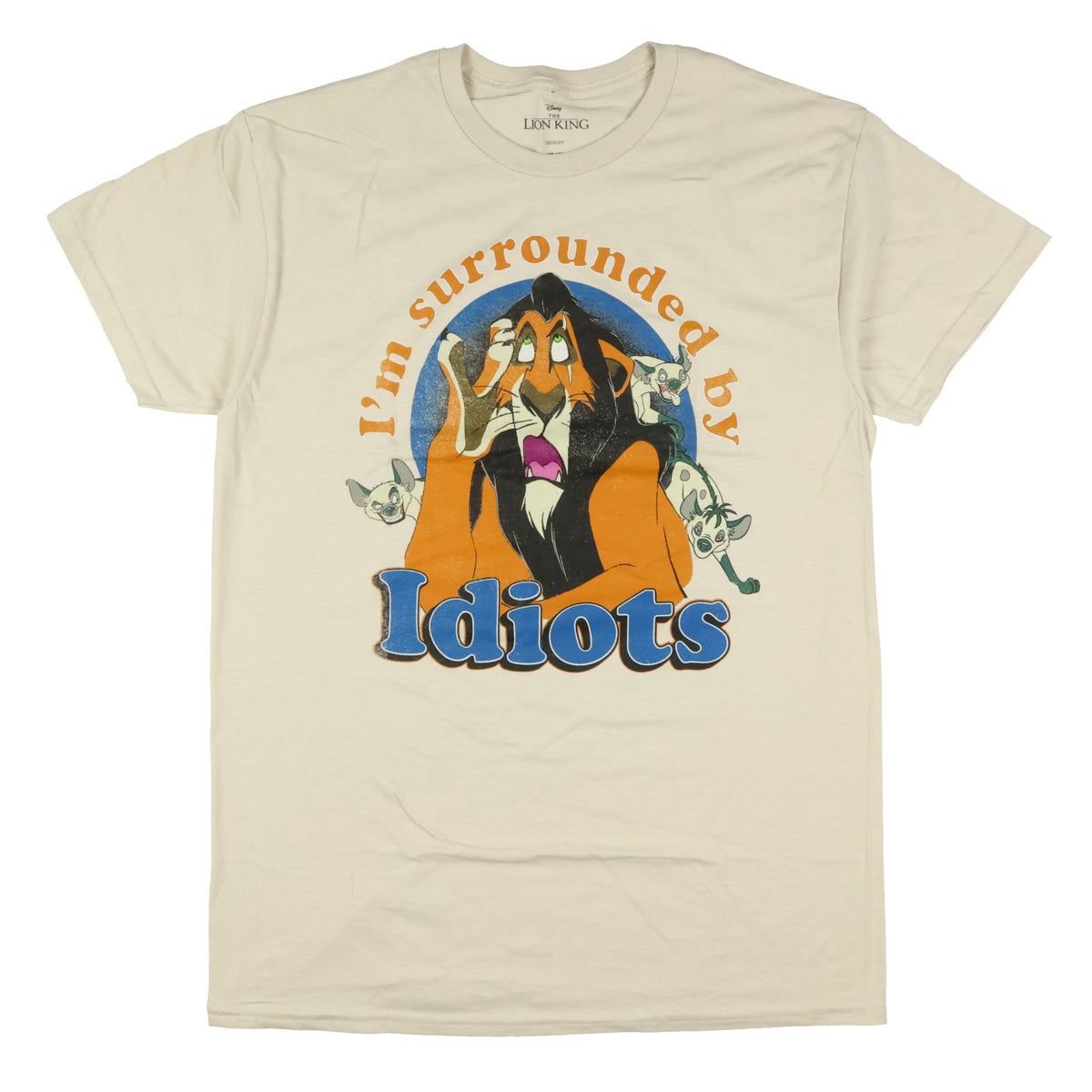 Disney The Lion King Shirt Men's Scar I'm Surrounded By Idiots Short Sleeve Tee