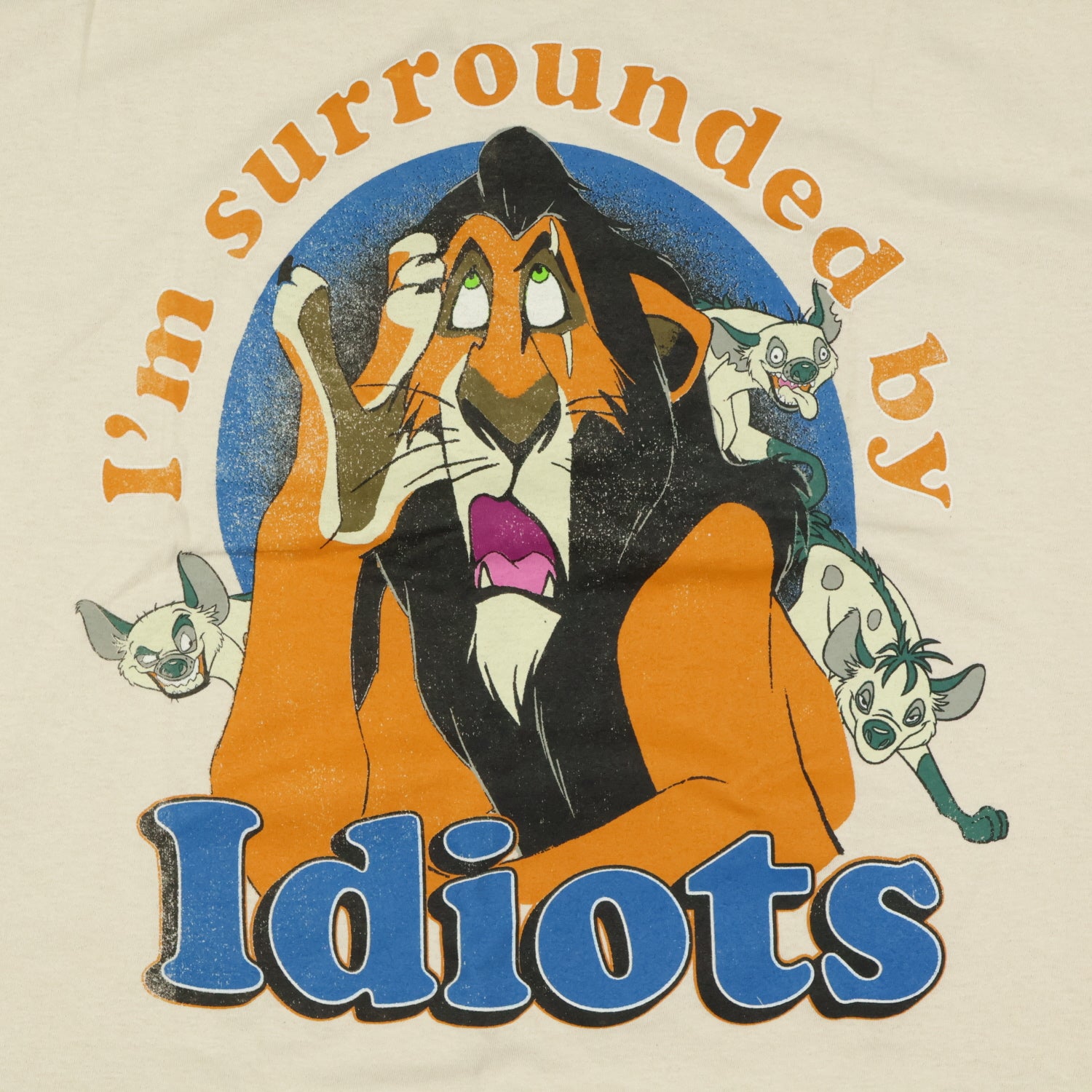 Disney The Lion King Shirt Men's Scar I'm Surrounded By Idiots Short Sleeve Tee