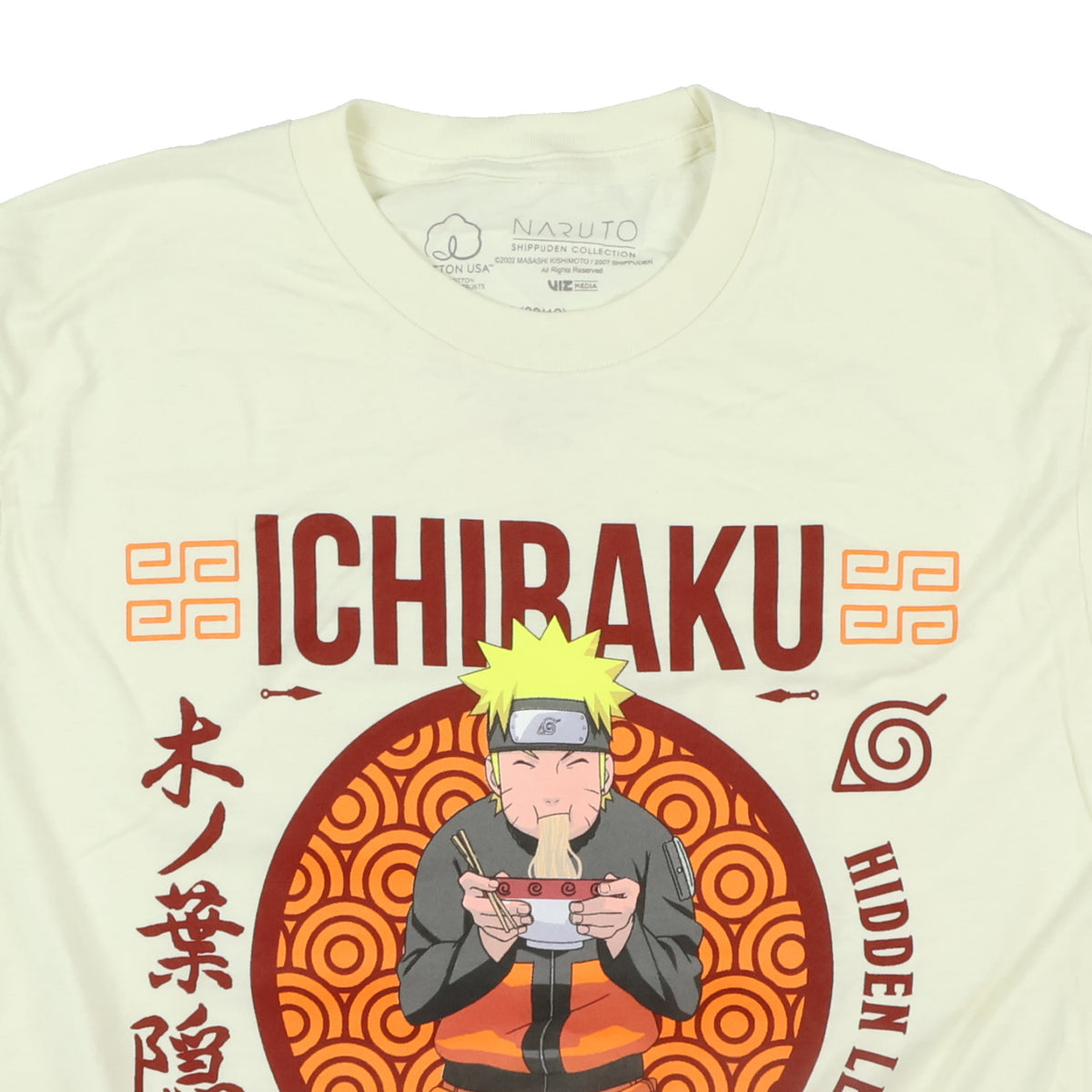 Naruto T-Shirt Men's Ichiraku Hidden Leaf Ramen Short Sleeve Tee
