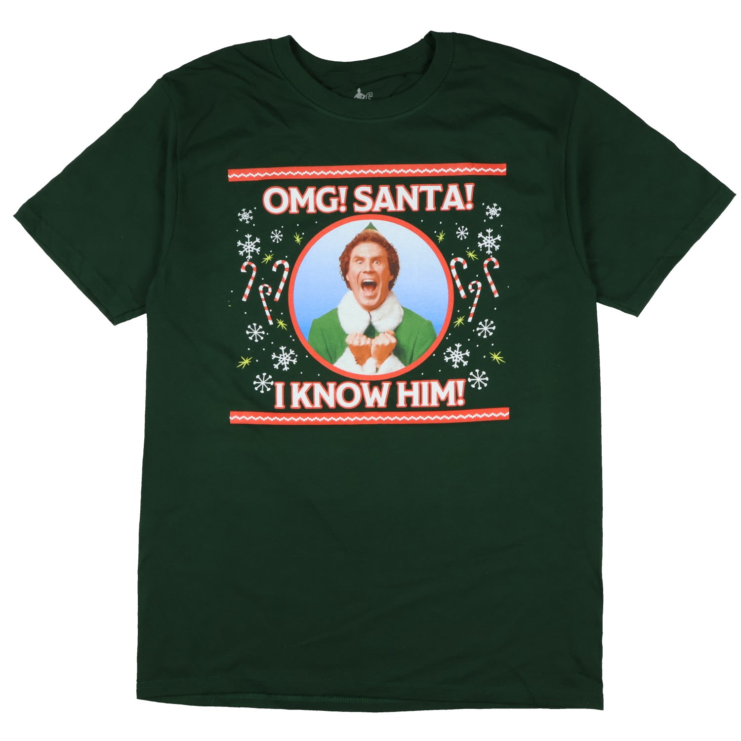 Elf Buddy T-Shirt Men's Santa I Know Him Holiday Inspired Tee