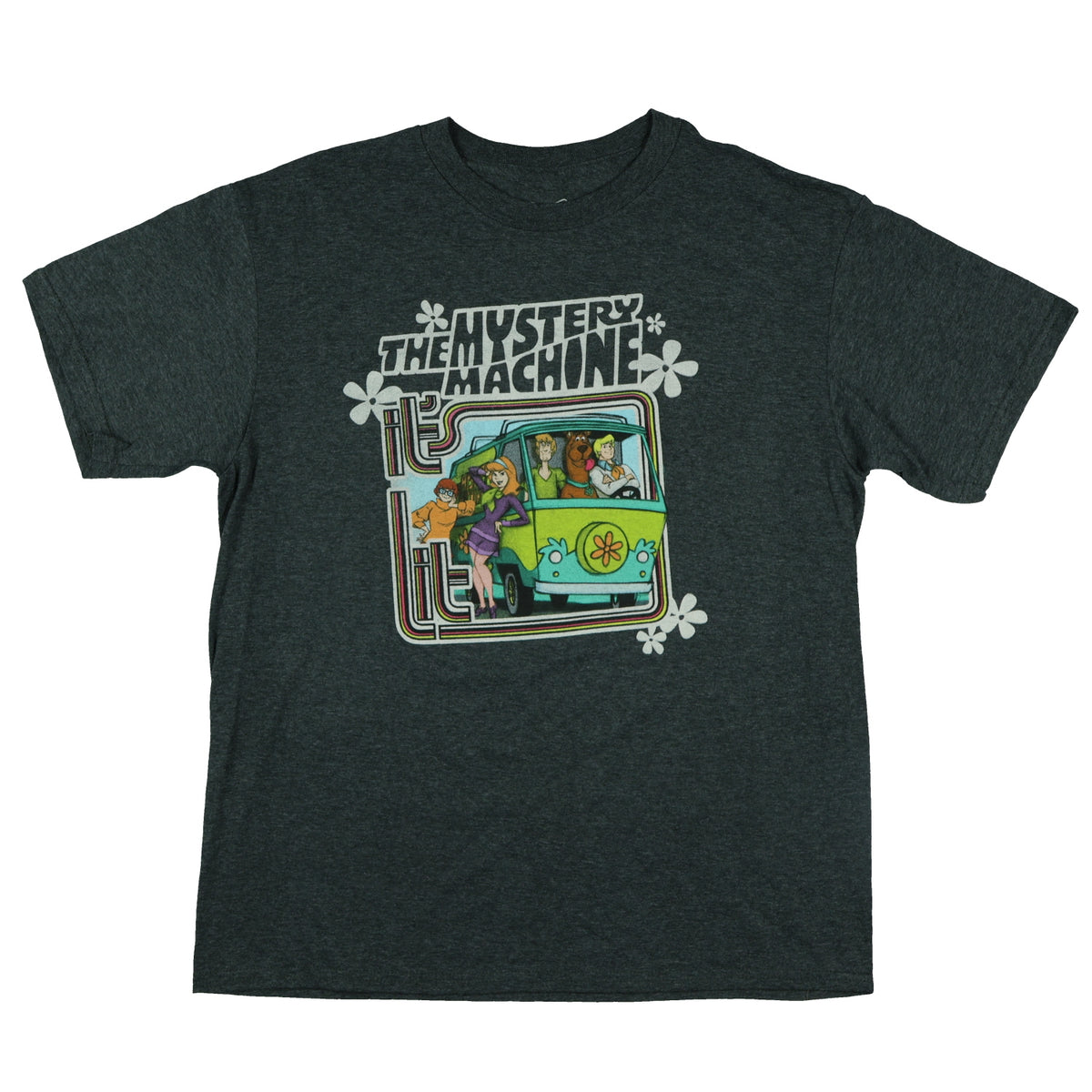 Scooby Doo Boys' T-Shirt The Mystery Machine Psychedelic Designed Tee