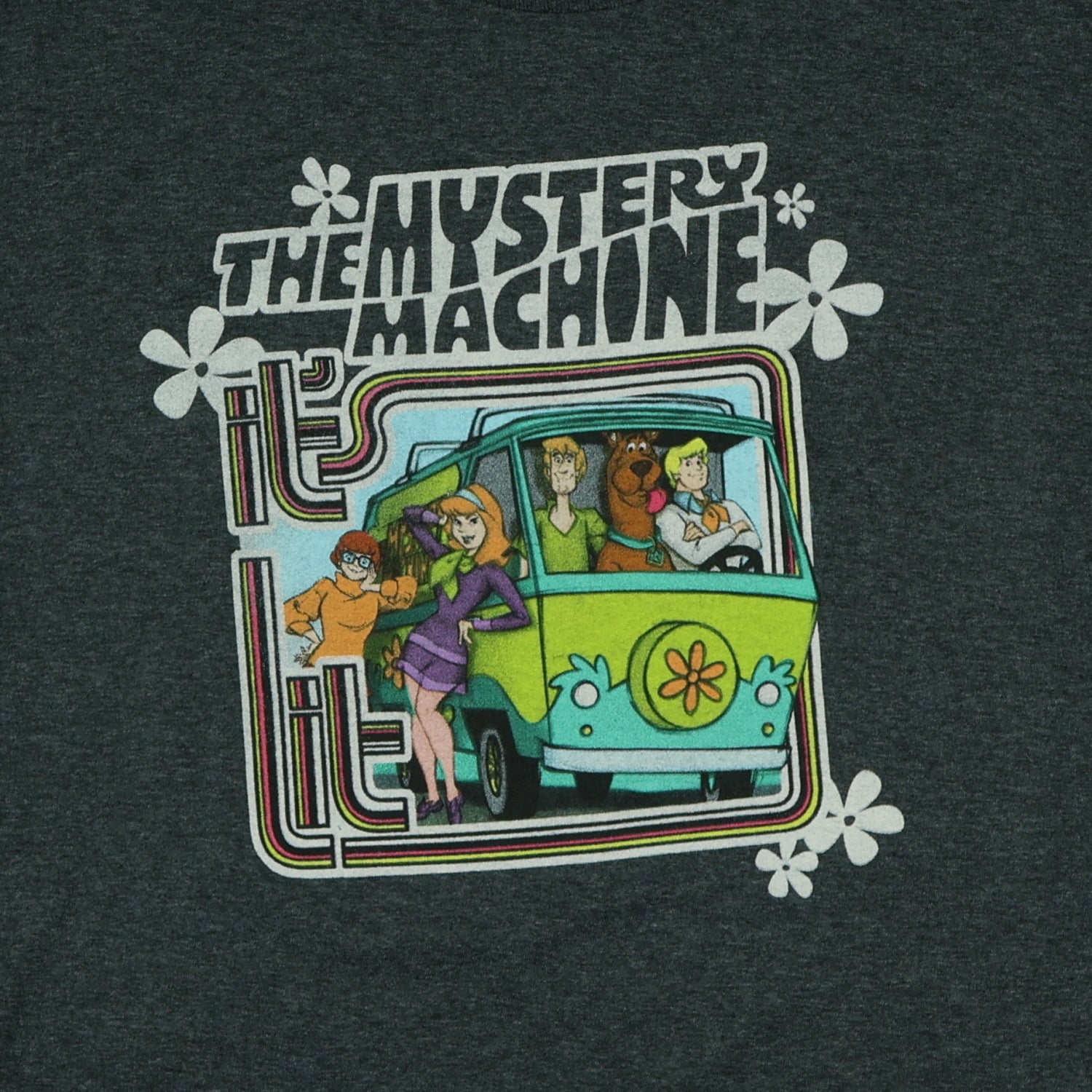 Scooby Doo Boys' T-Shirt The Mystery Machine Psychedelic Designed Tee