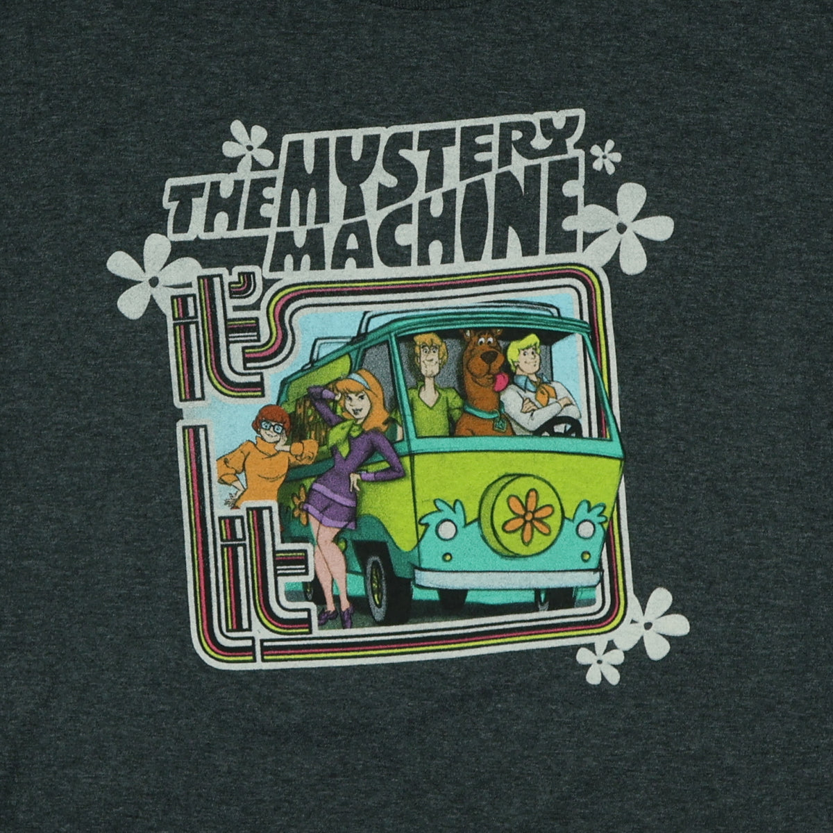 Scooby Doo Boys' T-Shirt The Mystery Machine Psychedelic Designed Tee