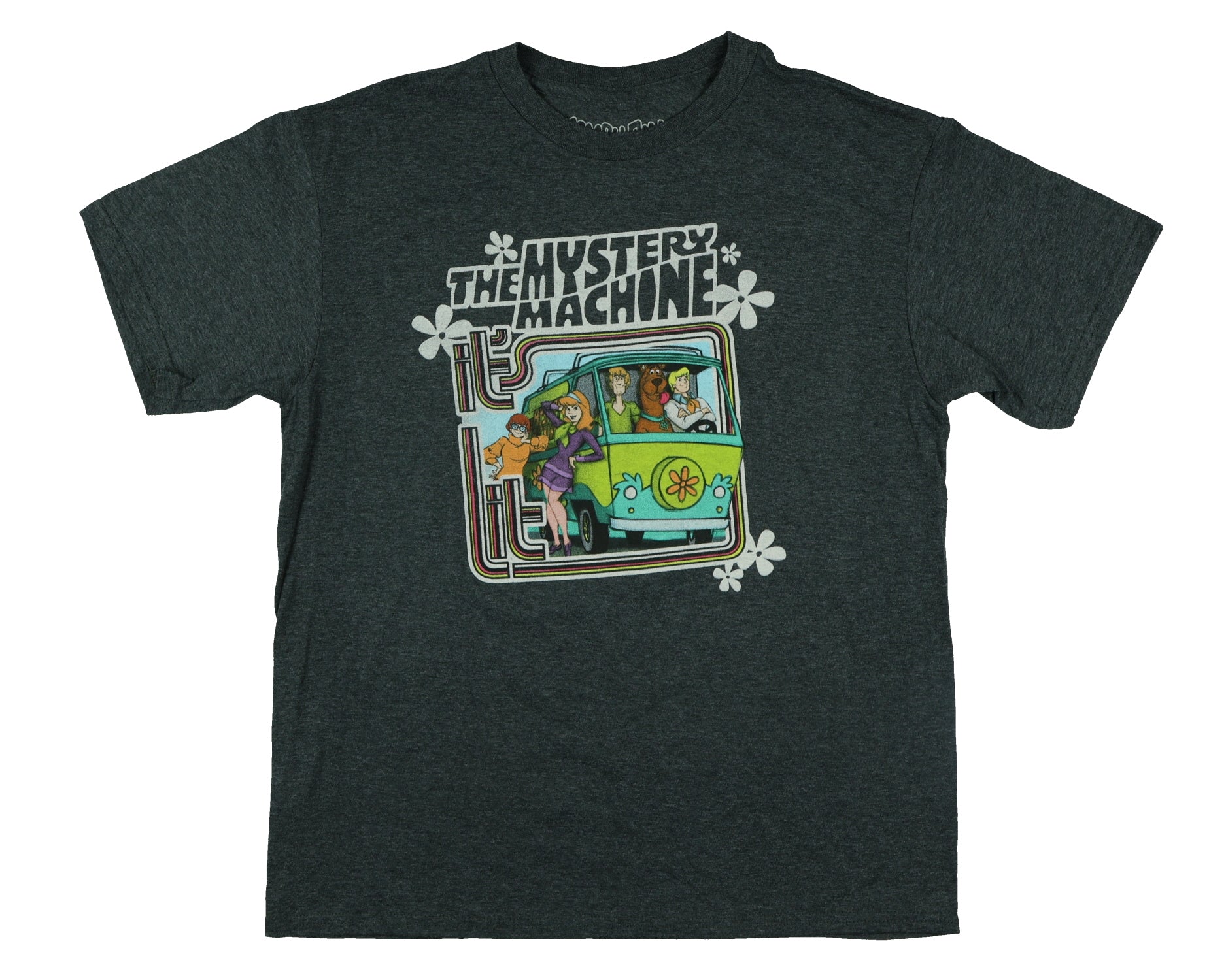 Scooby Doo Boys' T-Shirt The Mystery Machine Psychedelic Designed Tee