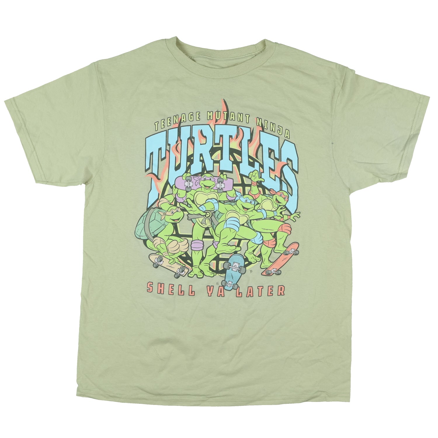 Teenage Mutant Ninja Turtles TMNT Shirt Shell Ya Latter Sort Sleeve Top