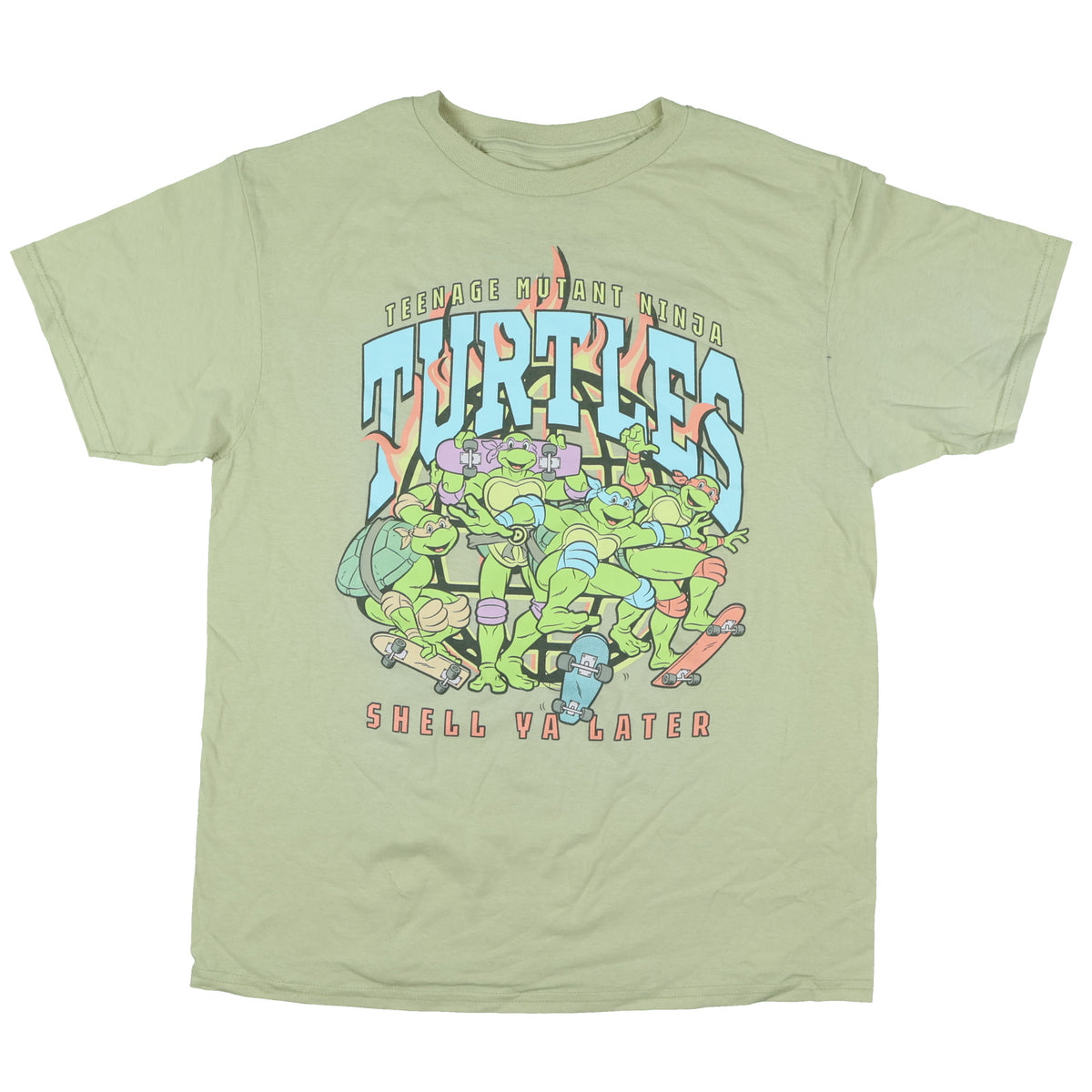 Teenage Mutant Ninja Turtles TMNT Shirt Shell Ya Latter Sort Sleeve Top