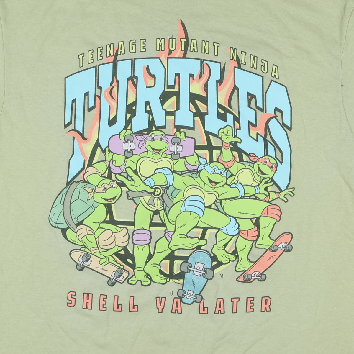 Teenage Mutant Ninja Turtles TMNT Shirt Shell Ya Latter Sort Sleeve Top