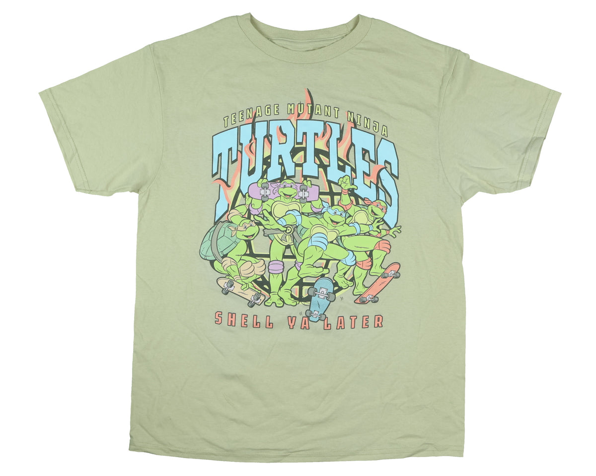 Teenage Mutant Ninja Turtles TMNT Shirt Shell Ya Latter Sort Sleeve Top