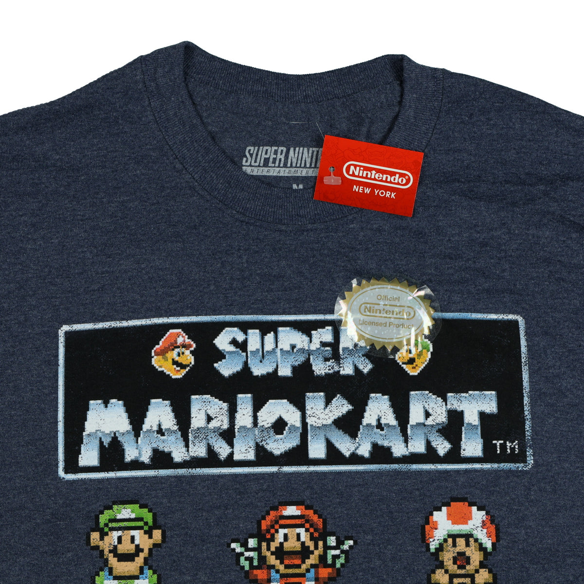 Nintendo Super Mario Kart T-Shirt Men's Pixelated Character Grid Tee