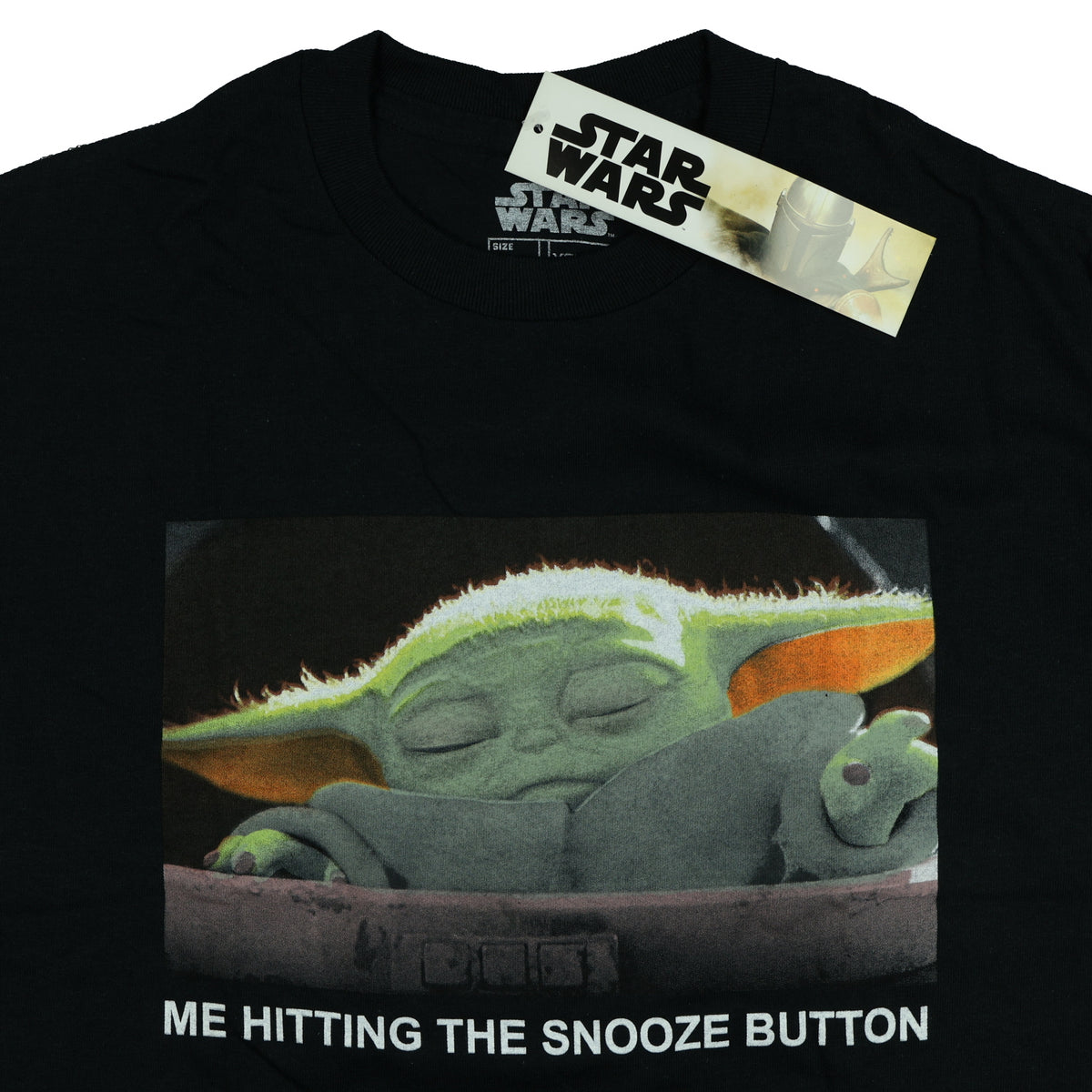 Disney Star Wars T-Shirt Women's Grogu Hitting Snooze Graphic Print Tee