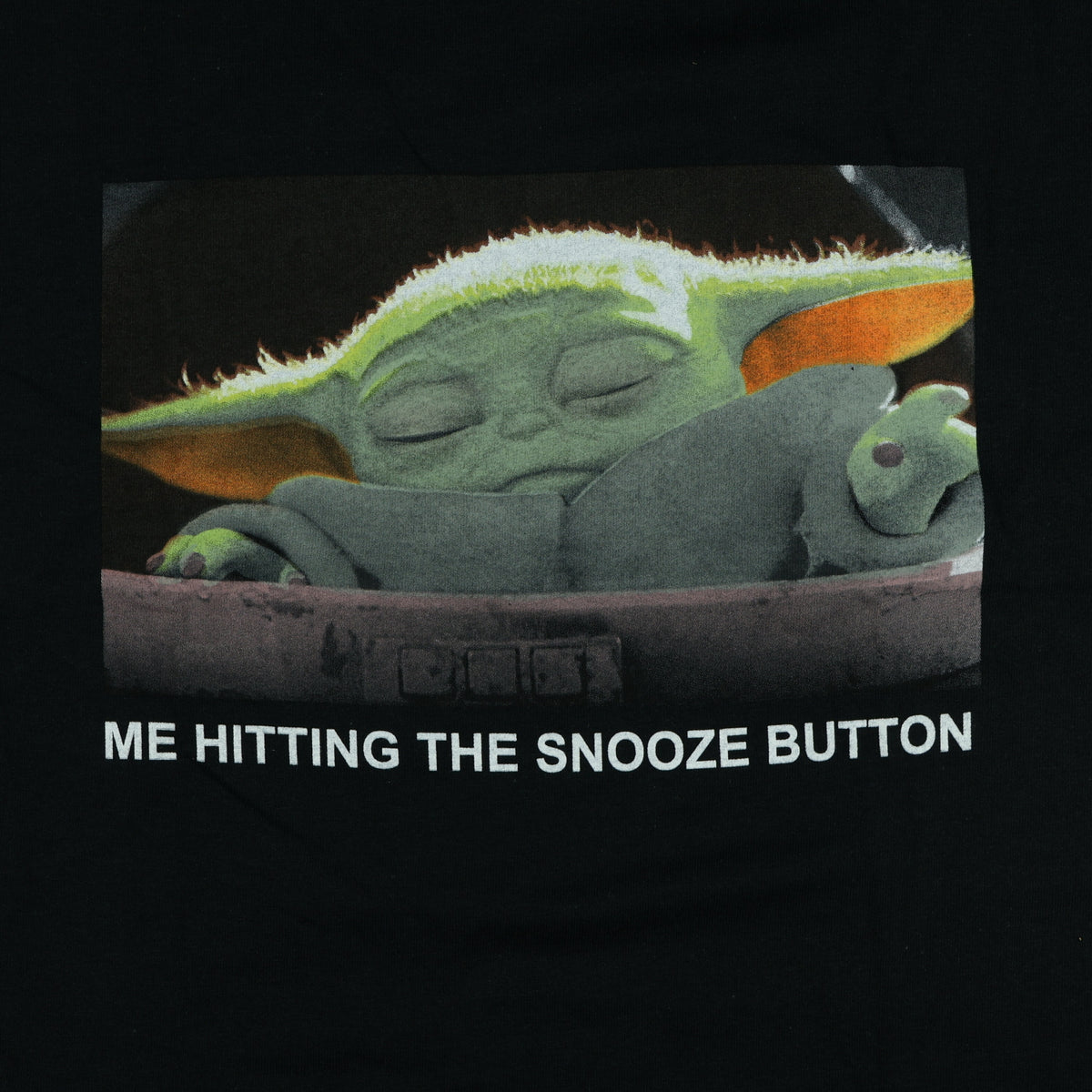 Disney Star Wars T-Shirt Women's Grogu Hitting Snooze Graphic Print Tee
