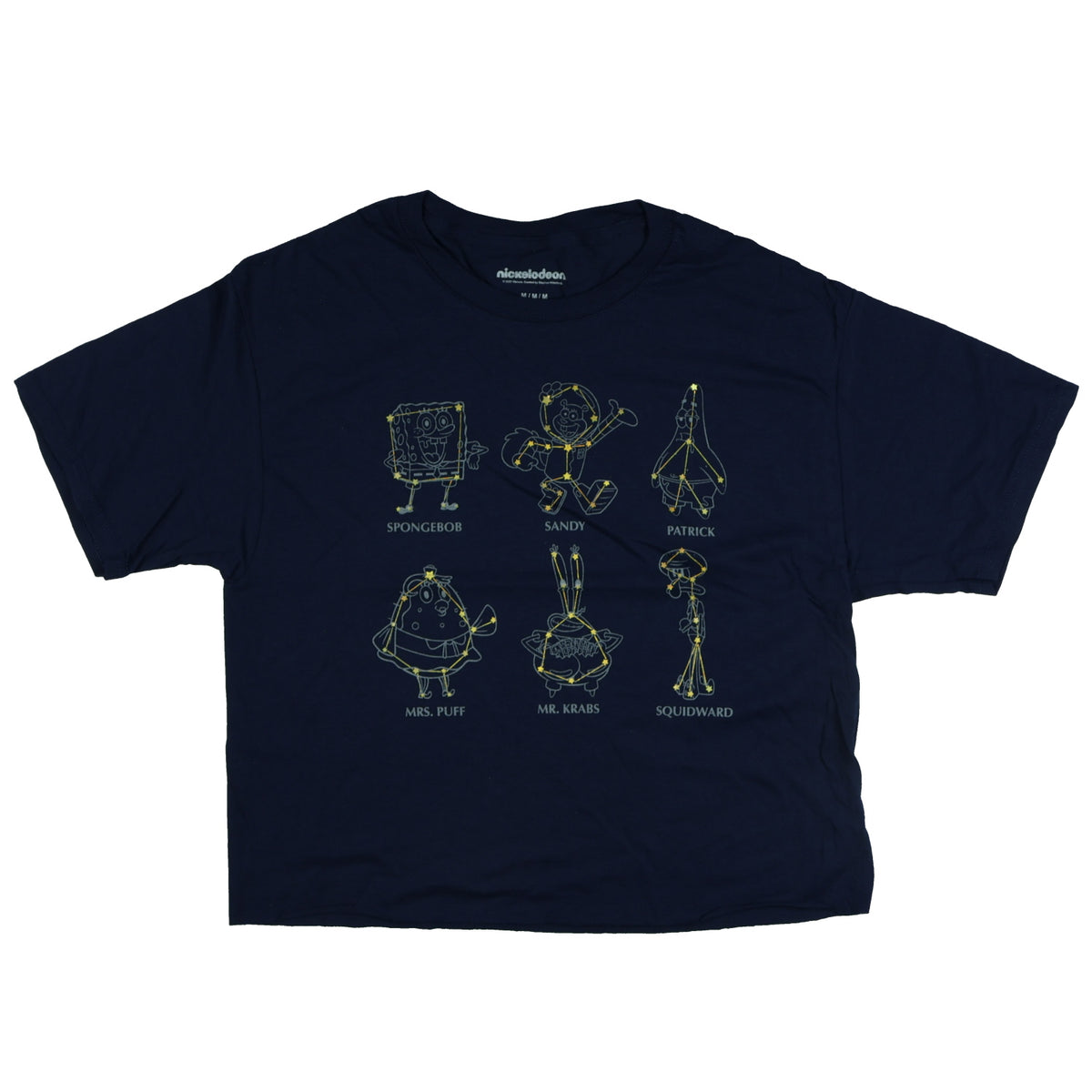 SpongeBob SquarePants Cropped Junior Women's Constellations T-Shirt