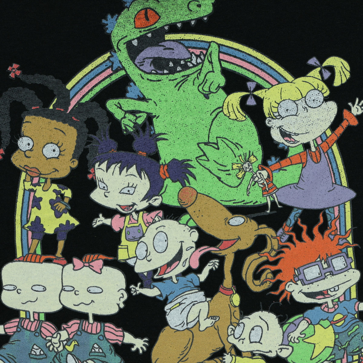 Rugrats T-shirt Women's Character Group Design Graphic Short Sleeve Tee
