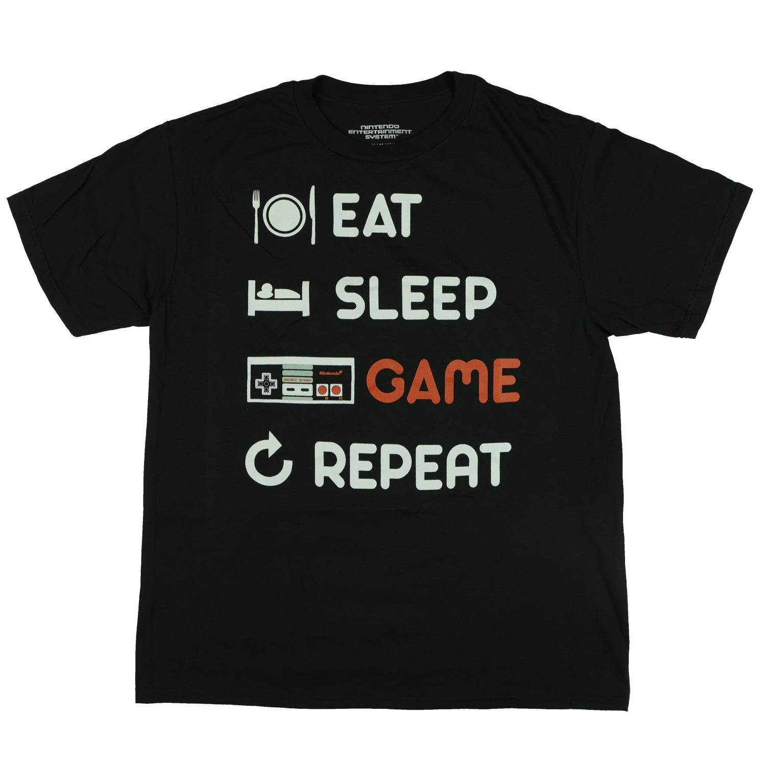 Nintendo T-Shirt Boys' Eat Sleep Game Repeat Short Sleeve Tee