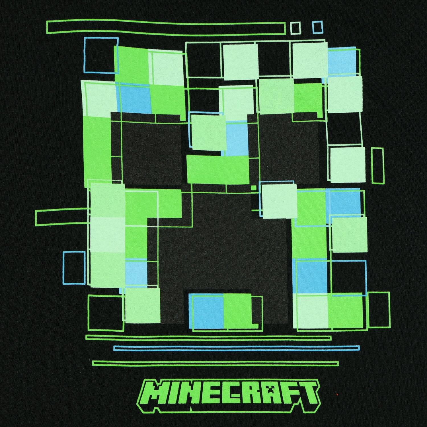 Minecraft T-Shirt Boys' Pixelated Face Design Short Sleeve Tee