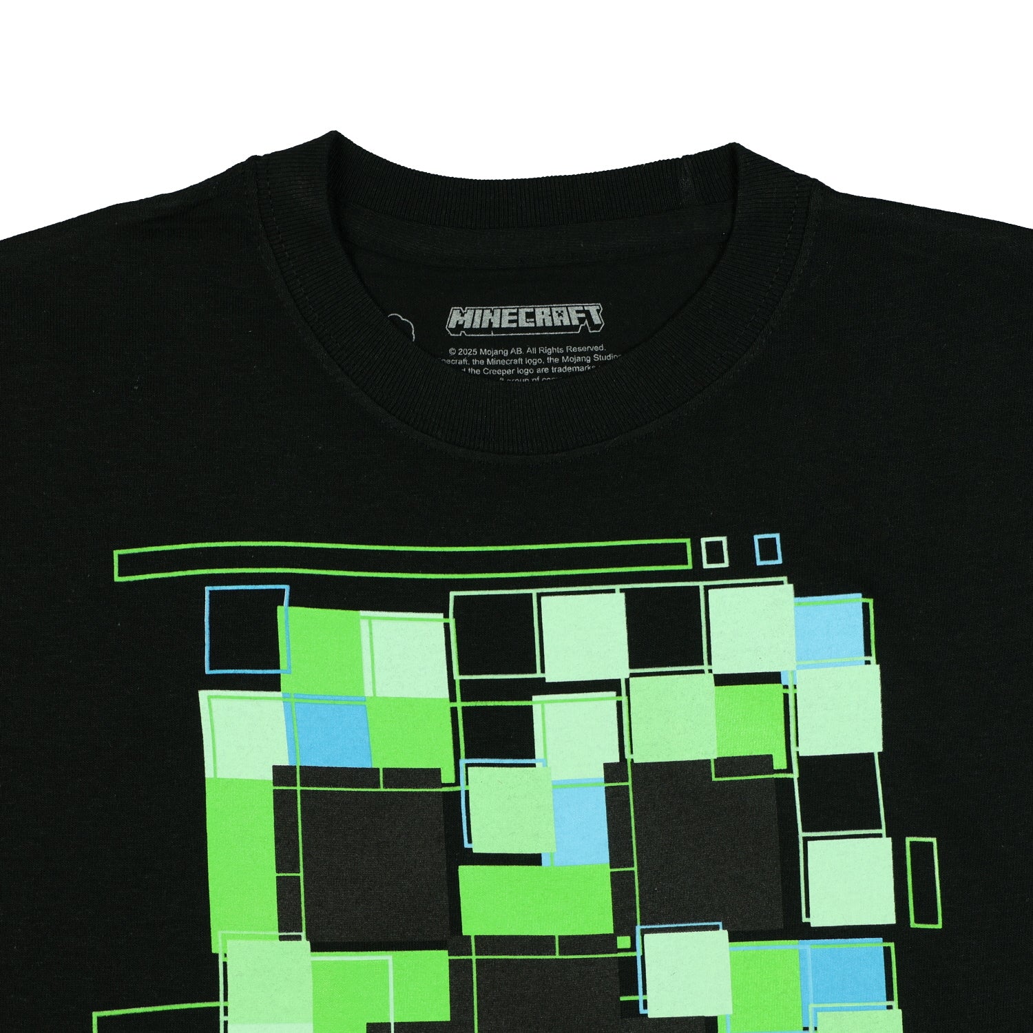 Minecraft T-Shirt Boys' Pixelated Face Design Short Sleeve Tee