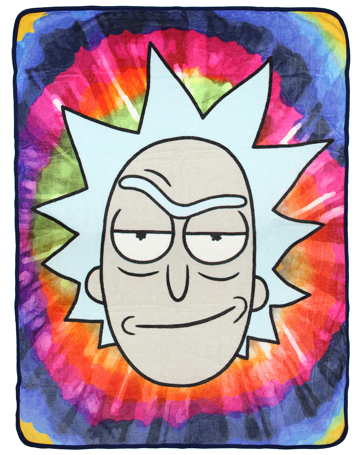 Rick and Morty Tie Dye Rick Micro Raschel Throw Blanket 46"x60" (116cm x 152cm)