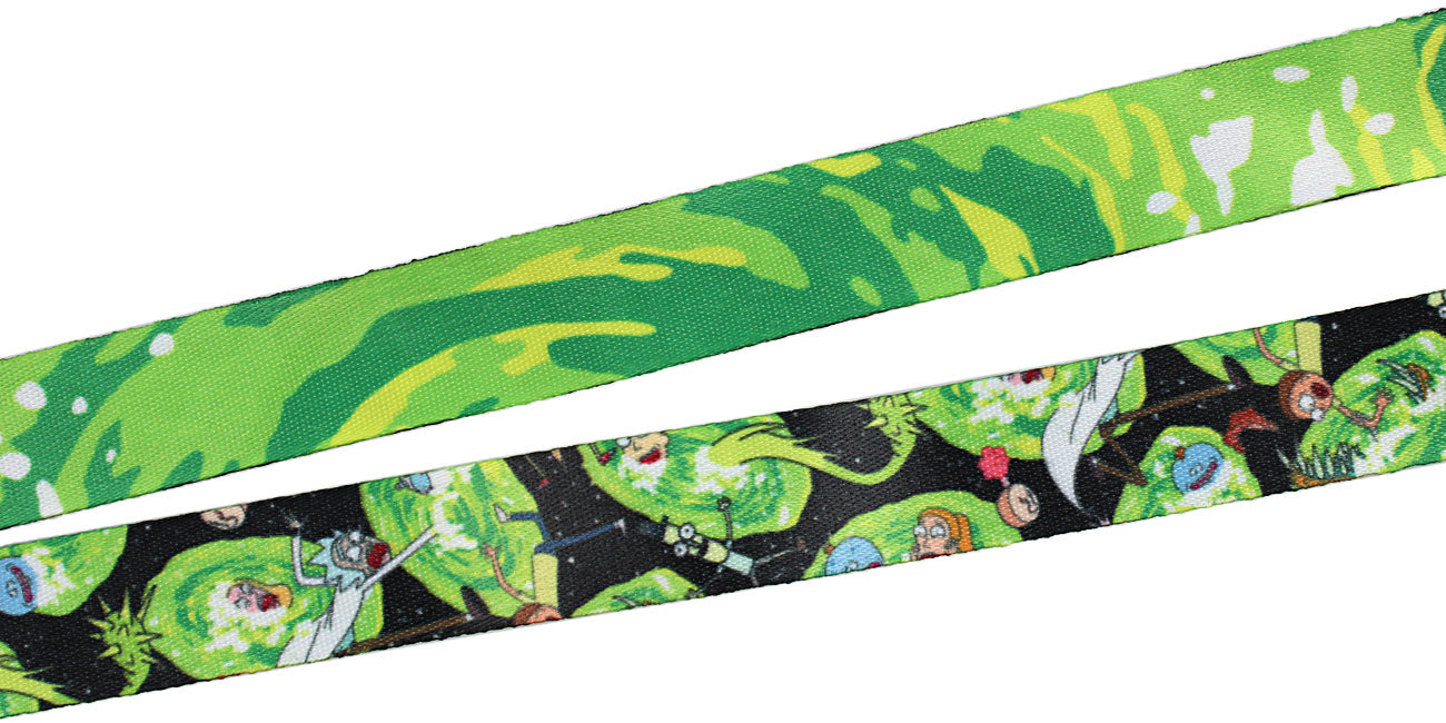 Rick And Morty Lanyard with ID Holder, Portal Gun Charm and Sticker