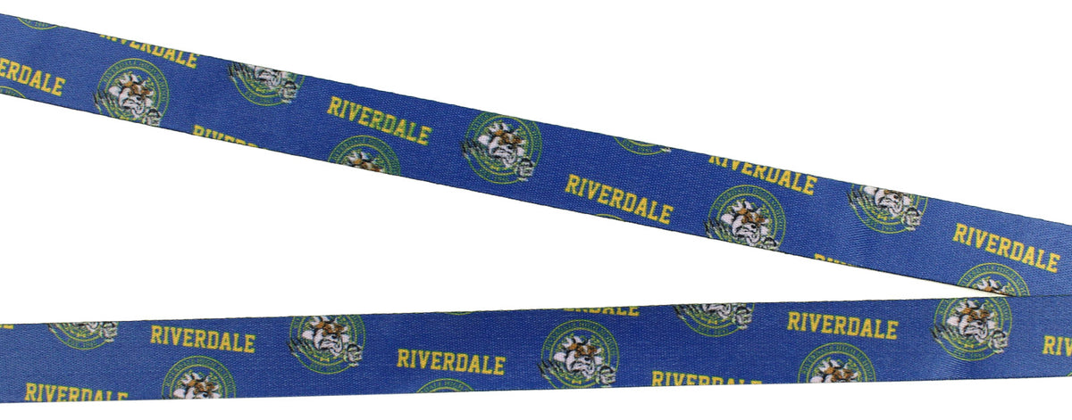 Riverdale ID Lanyard Badge High School Bulldogs With 1.5" Charm Pendant