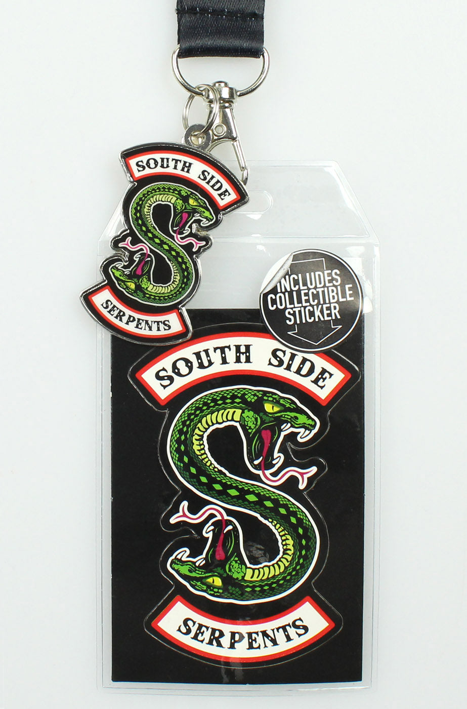 Riverdale Southside Serpents ID Lanyard Badge With 2" Rubber Charm Pendant