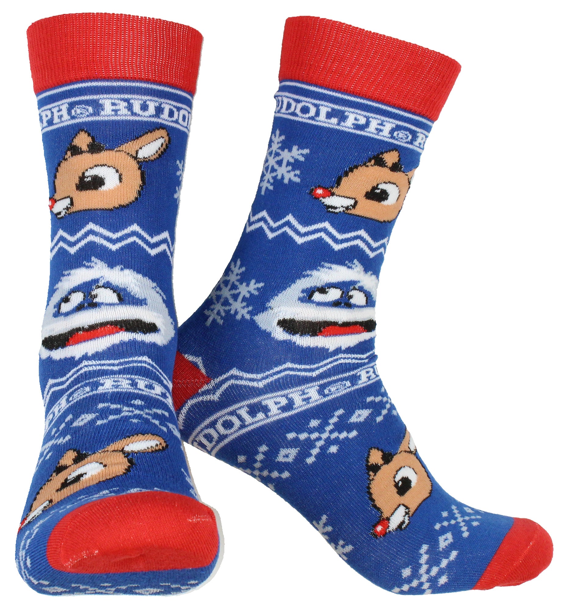 Rudolph The Red-Nosed Reindeer Adult Crew Socks 2 Pack
