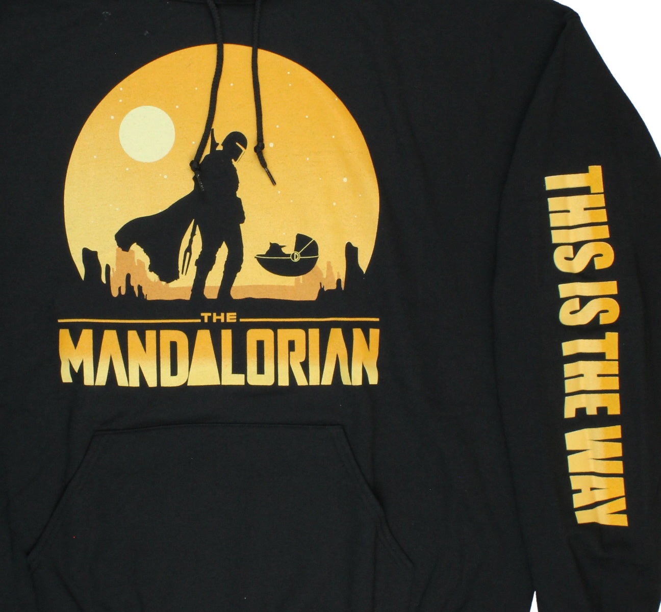 Star Wars Men's The Mandalorian Silhouette Scene Pullover Hoodie