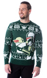 Disney Star Wars Mens' The Mandalorian Grogu Goodbye Holiday Knit Sweater