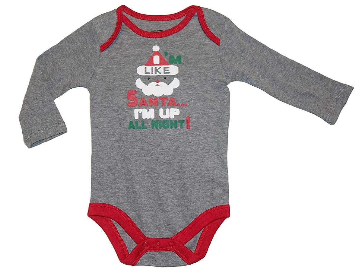 Assorted Santa, Reindeer Baby Boys & Girls Christmas Bodysuit Dress Up Outfit