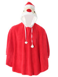 Santa Claus Pullover Costume Robe Red Plush Unisex Adult Christmas Hoodie