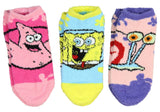 SpongeBob SquarePants Women's Plush Fuzzy 3 Pack Ankle Socks