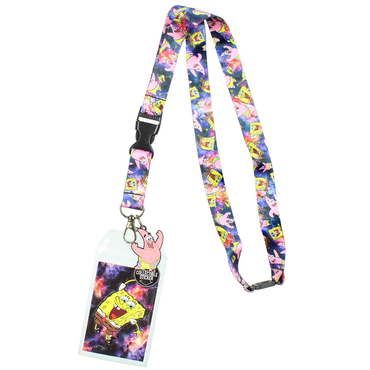 SpongeBob Squarepants ID Lanyard with Patrick Charm and Detachable Badge Holder