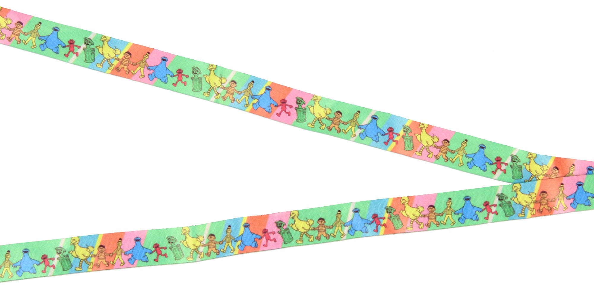Sesame Street Lanyard ID Badge Holder with Rubber Charm and Collectible Sticker